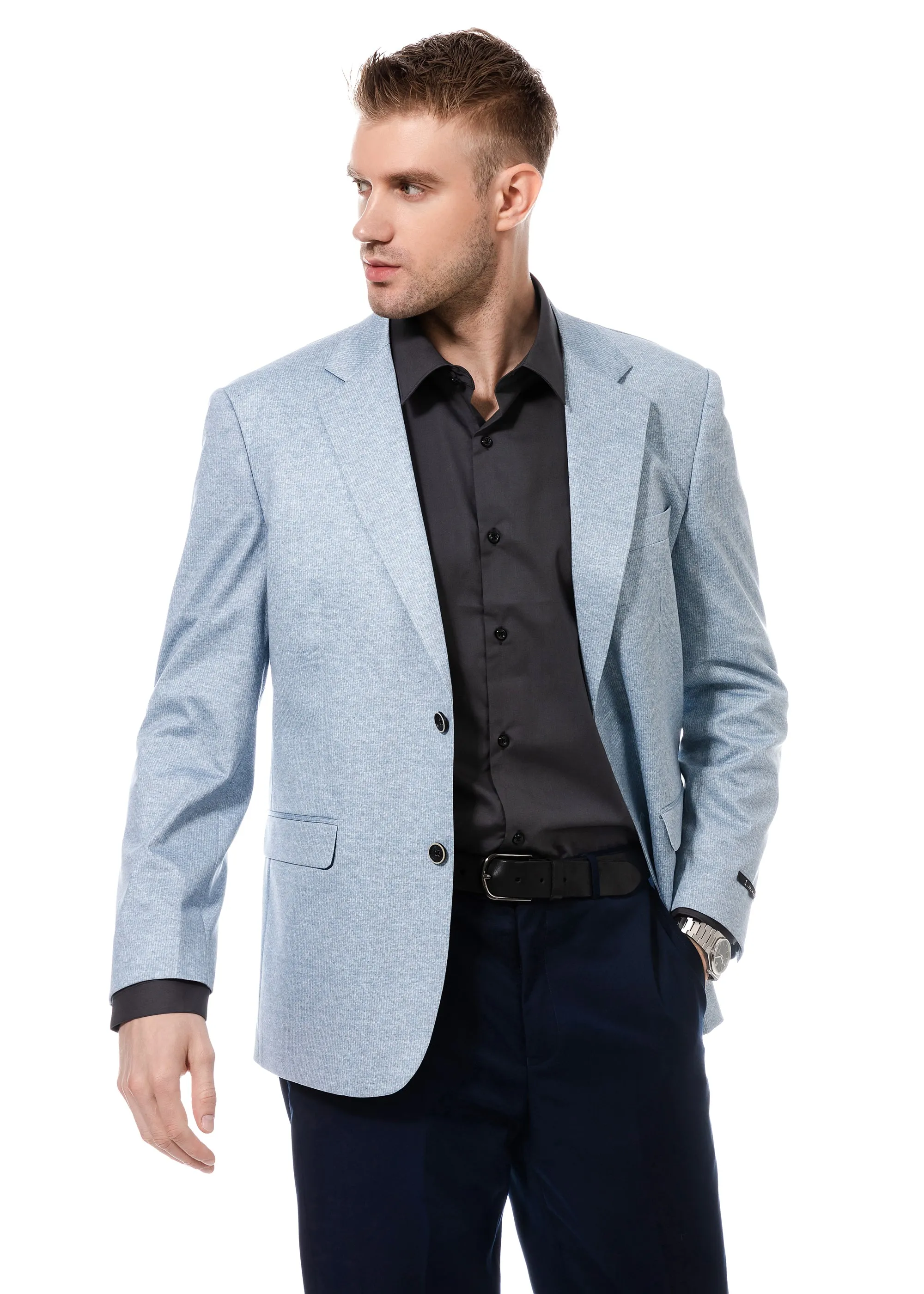 1 Like No Other Light Blue Stretch Blazer