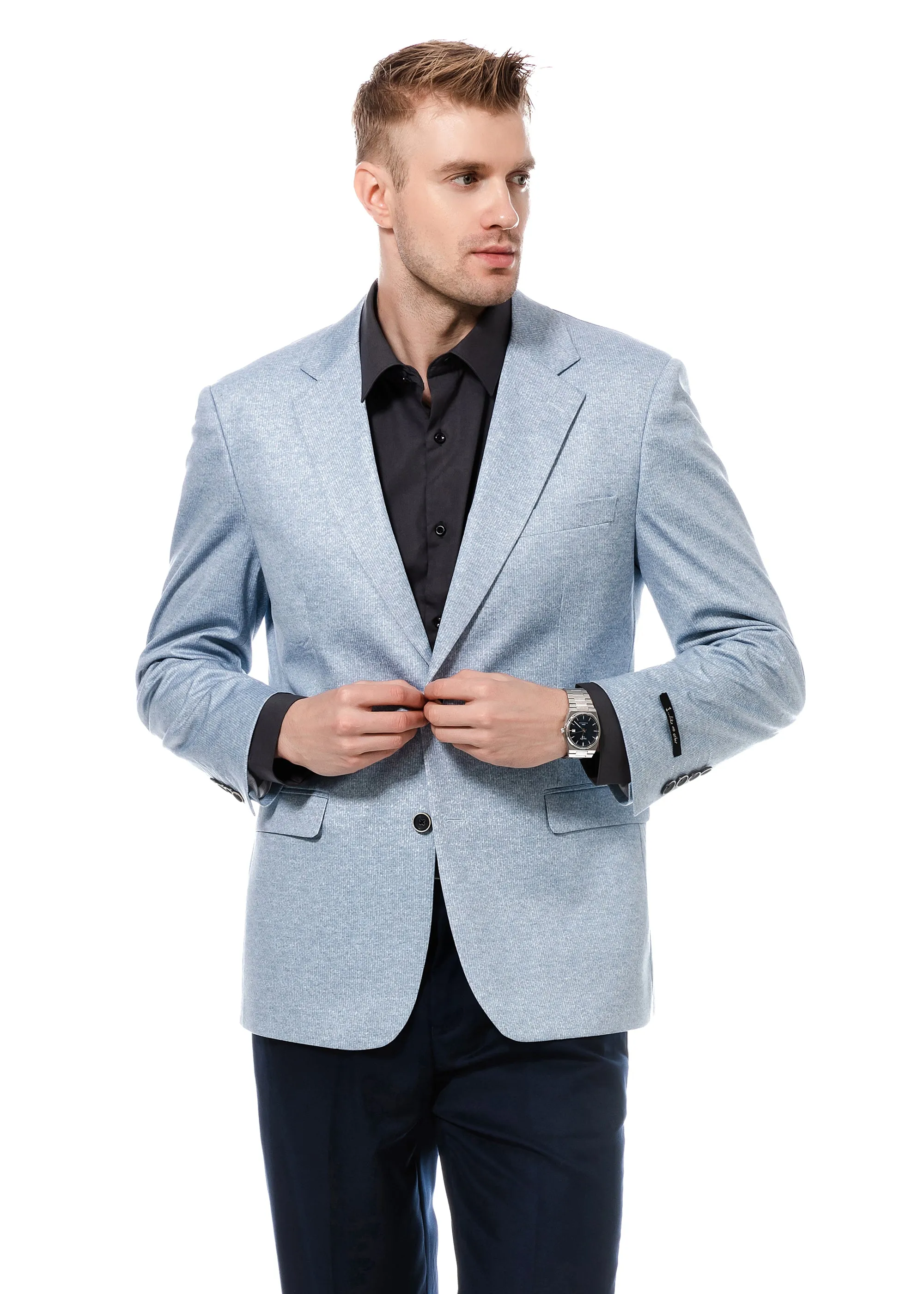 1 Like No Other Light Blue Stretch Blazer