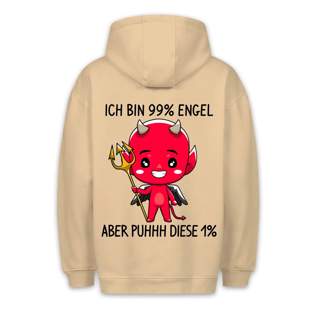 1% Teufelchen - Premium Hoodie Unisex Rückendruck