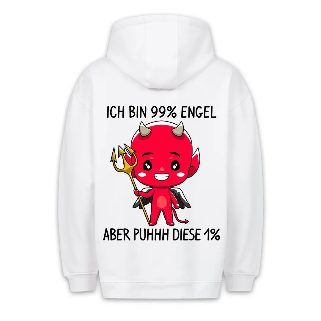 1% Teufelchen - Premium Hoodie Unisex Rückendruck