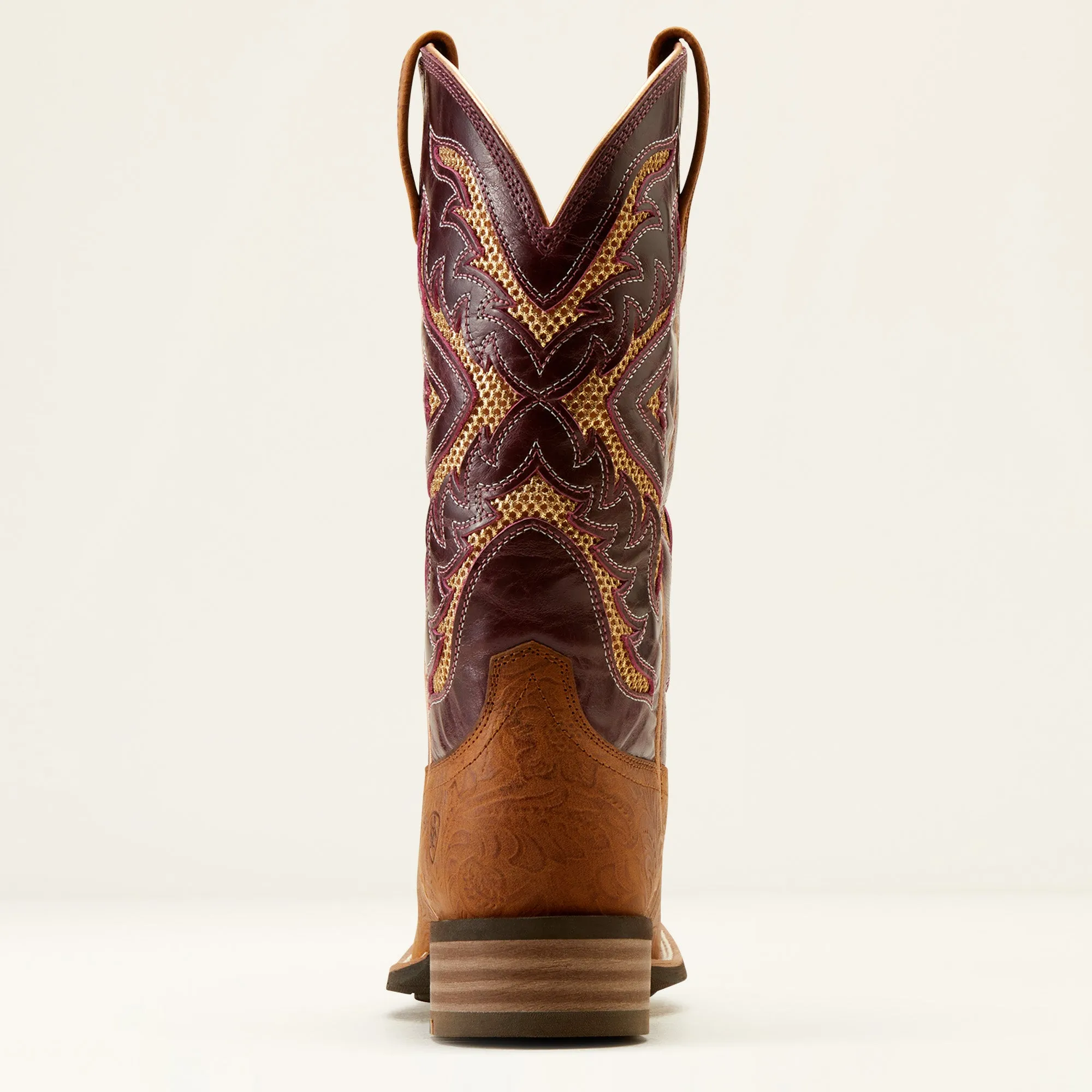 10051023 Ariat Women's San Angelo Venttek 360 Tooled Toasted Almond Boots