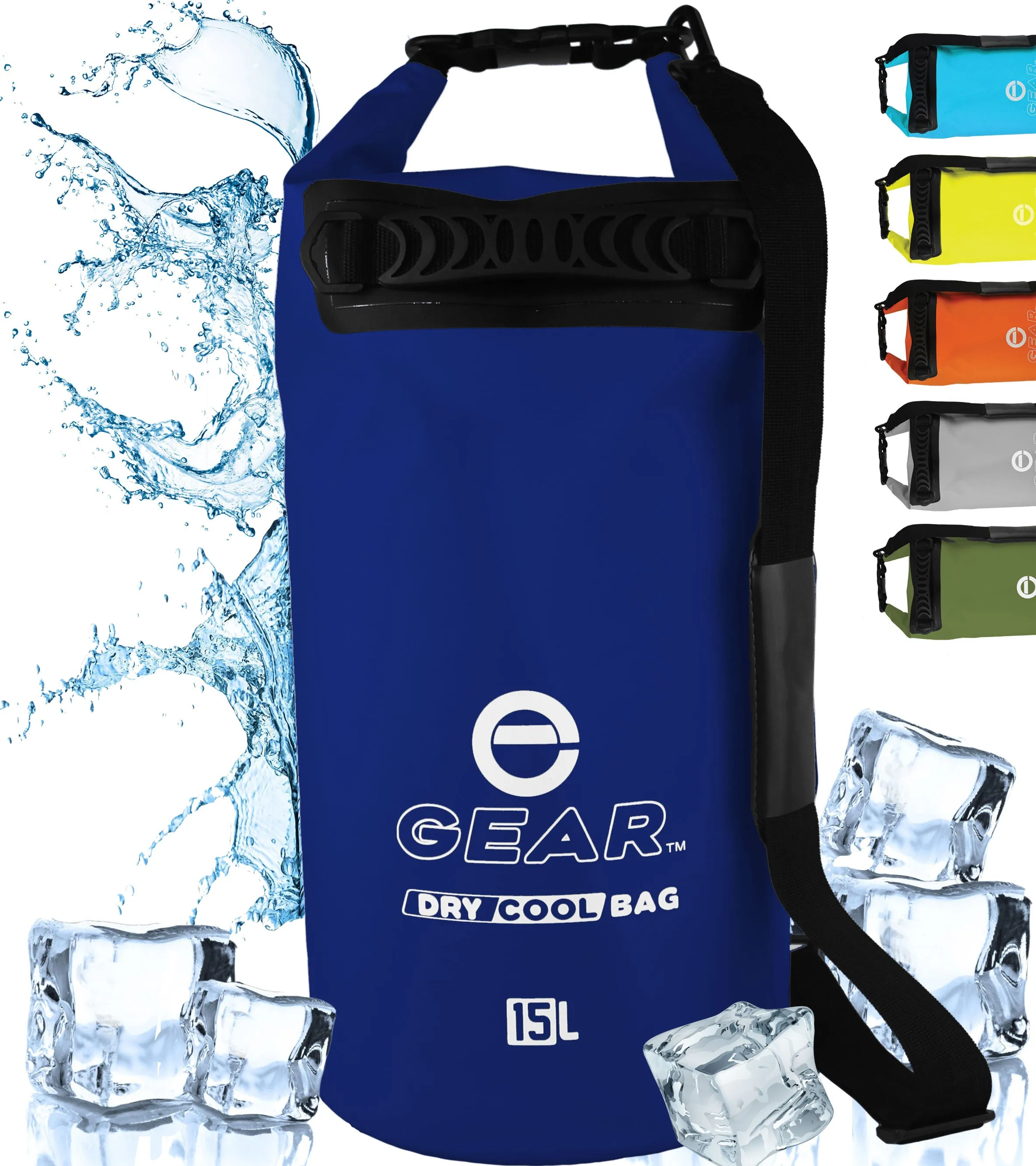 15L - Enthusiast Gear Roll Top Insulated Backpack Cooler Dry Bag – Perfect for Kayaking Fishing Beach Hiking - 15L