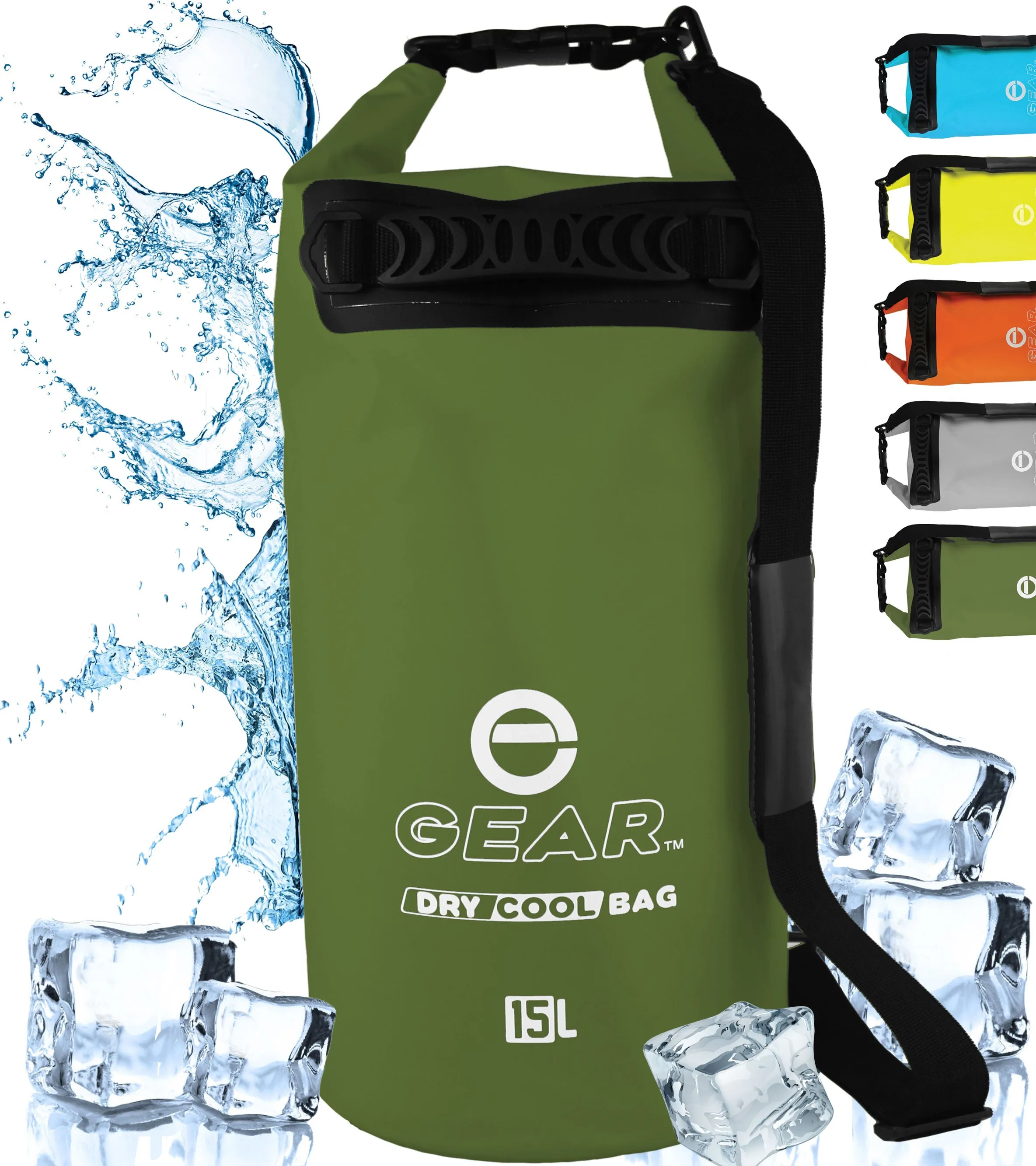 15L - Enthusiast Gear Roll Top Insulated Backpack Cooler Dry Bag – Perfect for Kayaking Fishing Beach Hiking - 15L