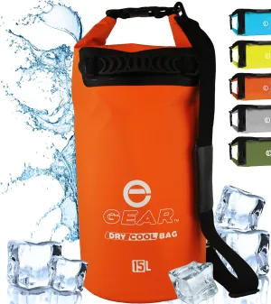 15L - Enthusiast Gear Roll Top Insulated Backpack Cooler Dry Bag – Perfect for Kayaking Fishing Beach Hiking - 15L