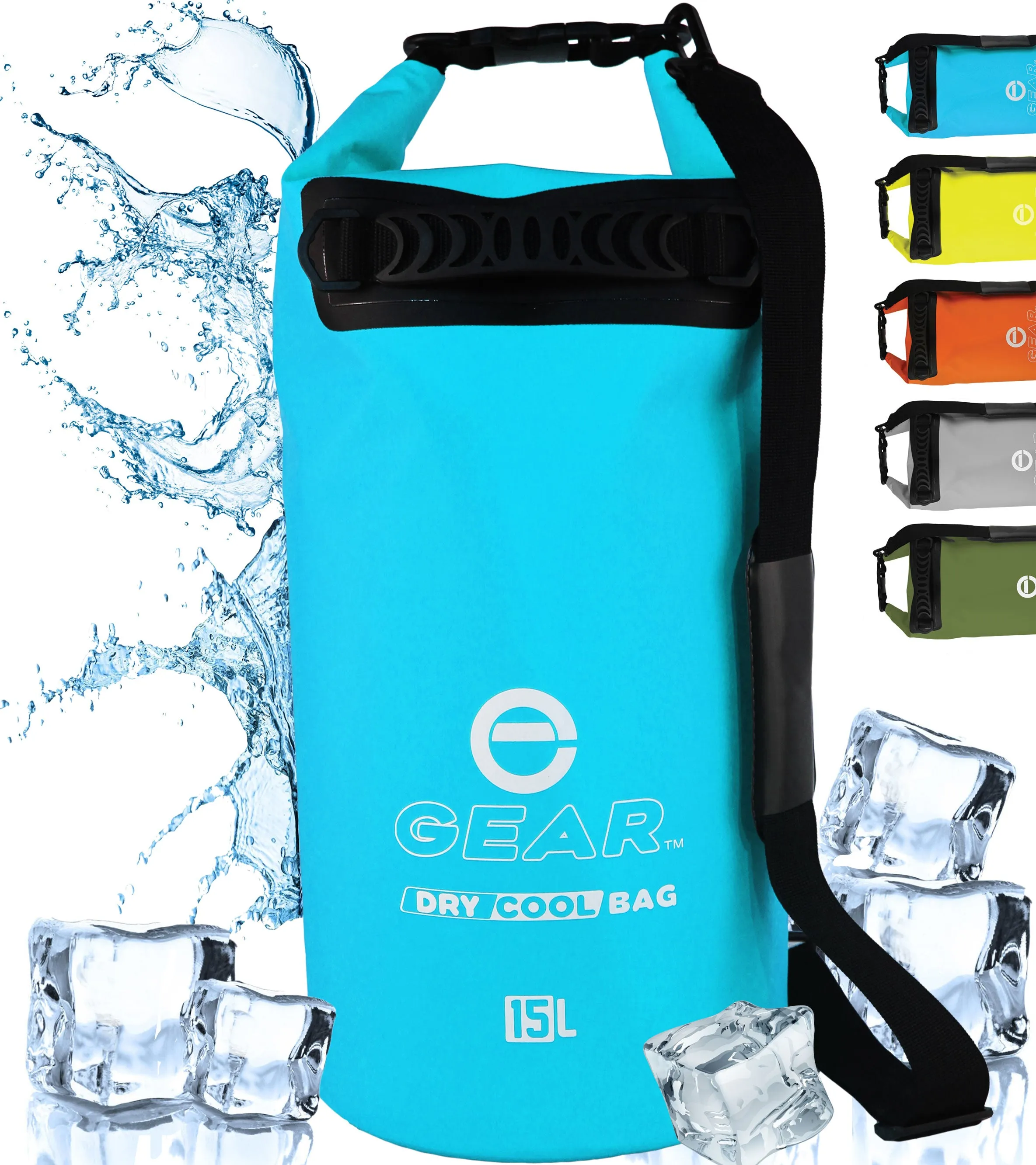 15L - Enthusiast Gear Roll Top Insulated Backpack Cooler Dry Bag – Perfect for Kayaking Fishing Beach Hiking - 15L