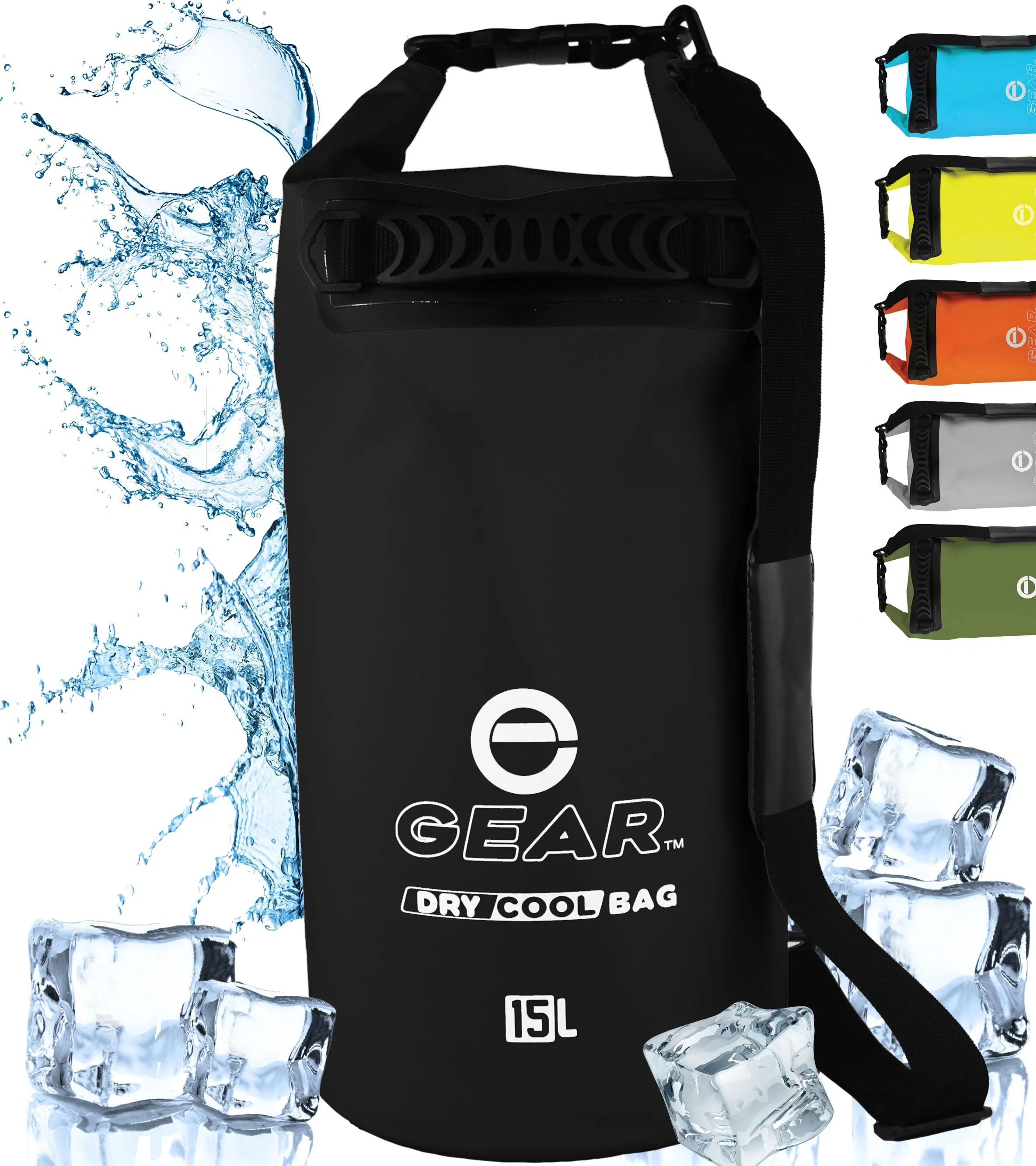 15L - Enthusiast Gear Roll Top Insulated Backpack Cooler Dry Bag – Perfect for Kayaking Fishing Beach Hiking - 15L