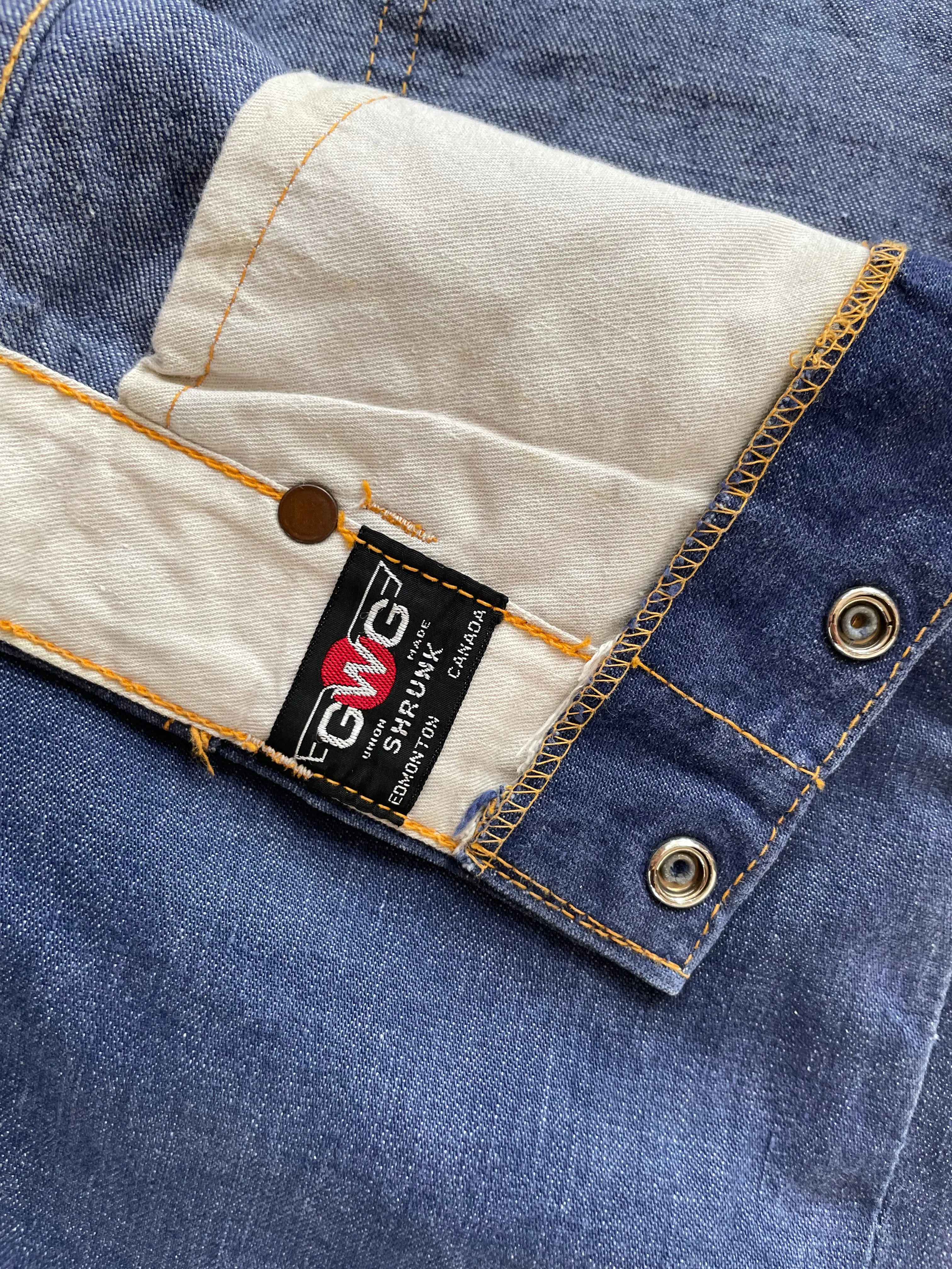 1950s Cowboy King Double Side Button Western Jeans