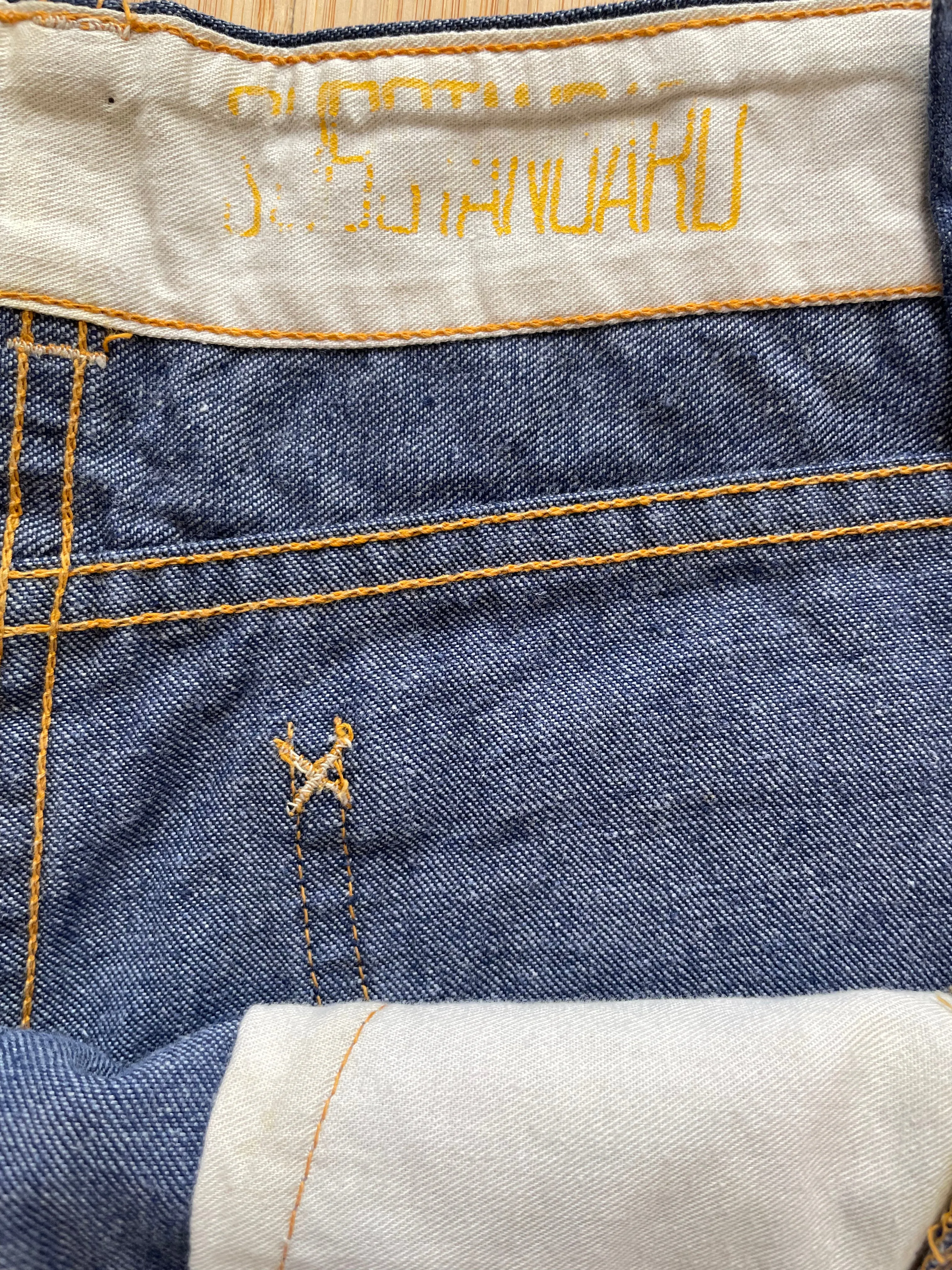 1950s Cowboy King Double Side Button Western Jeans
