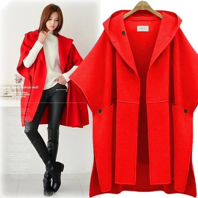 2018 Autumn Winter Jacket Women Bat Sleeved Cardigan Coat Women Plus Size 4XL Manteau Femme Hiver Jacket Outwear