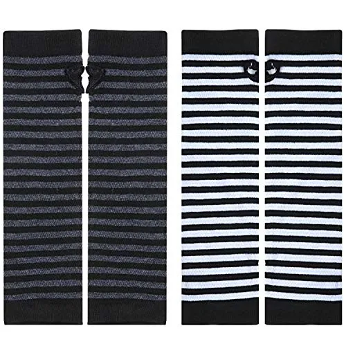 6 Pairs Knit Fingerless Gloves with Thumb Hole
