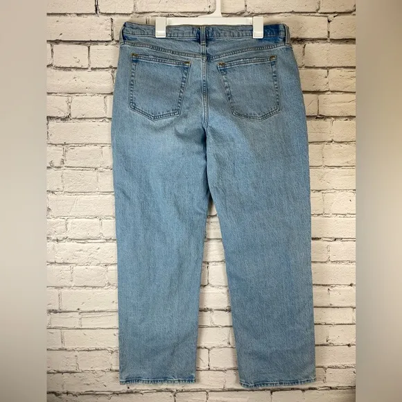 Abercrombie &amp; Fitch Low Rise Baggy Fit Jeans Light Wash size 14 NWT