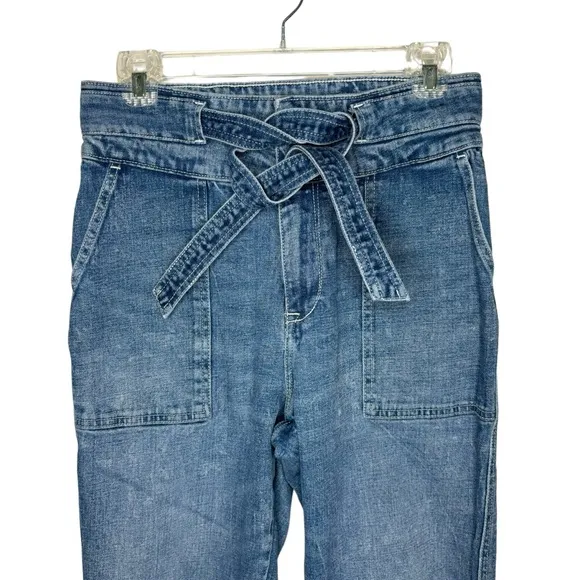Abercrombie &amp; Fitch Women's Jeans 10R Ultra High Rise Straight 30 Snap Tie Waist
