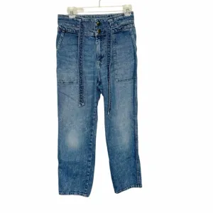 Abercrombie &amp; Fitch Women's Jeans 10R Ultra High Rise Straight 30 Snap Tie Waist