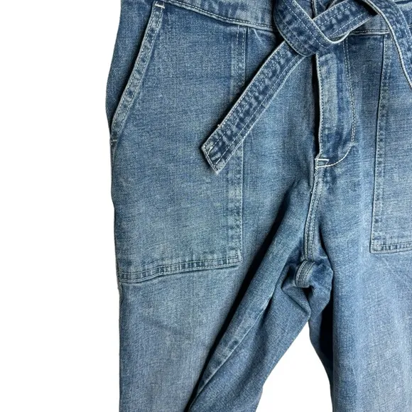 Abercrombie &amp; Fitch Women's Jeans 10R Ultra High Rise Straight 30 Snap Tie Waist
