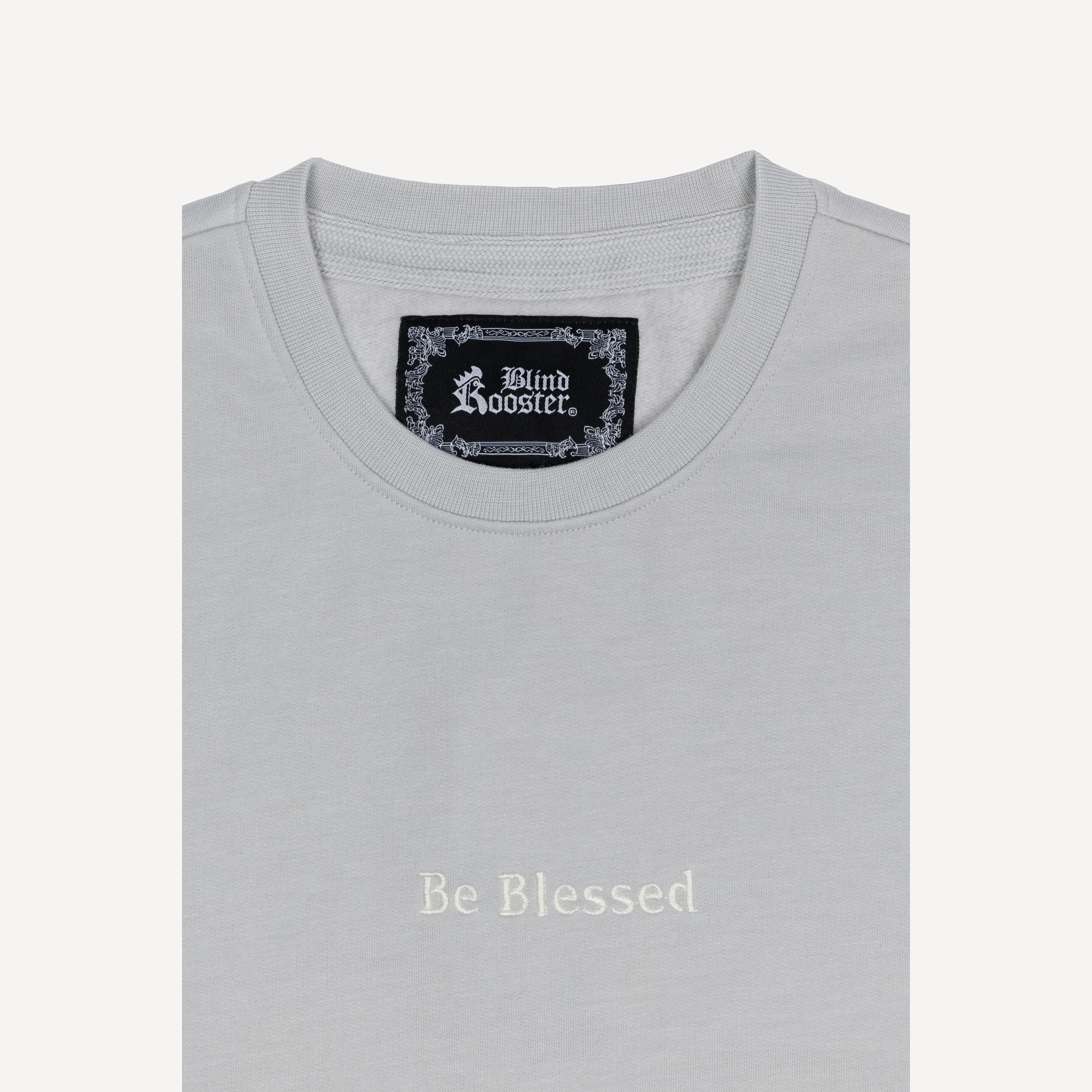 Acid Washed Crewneck Sweatshirt - Northern Droplet / Be Blessed