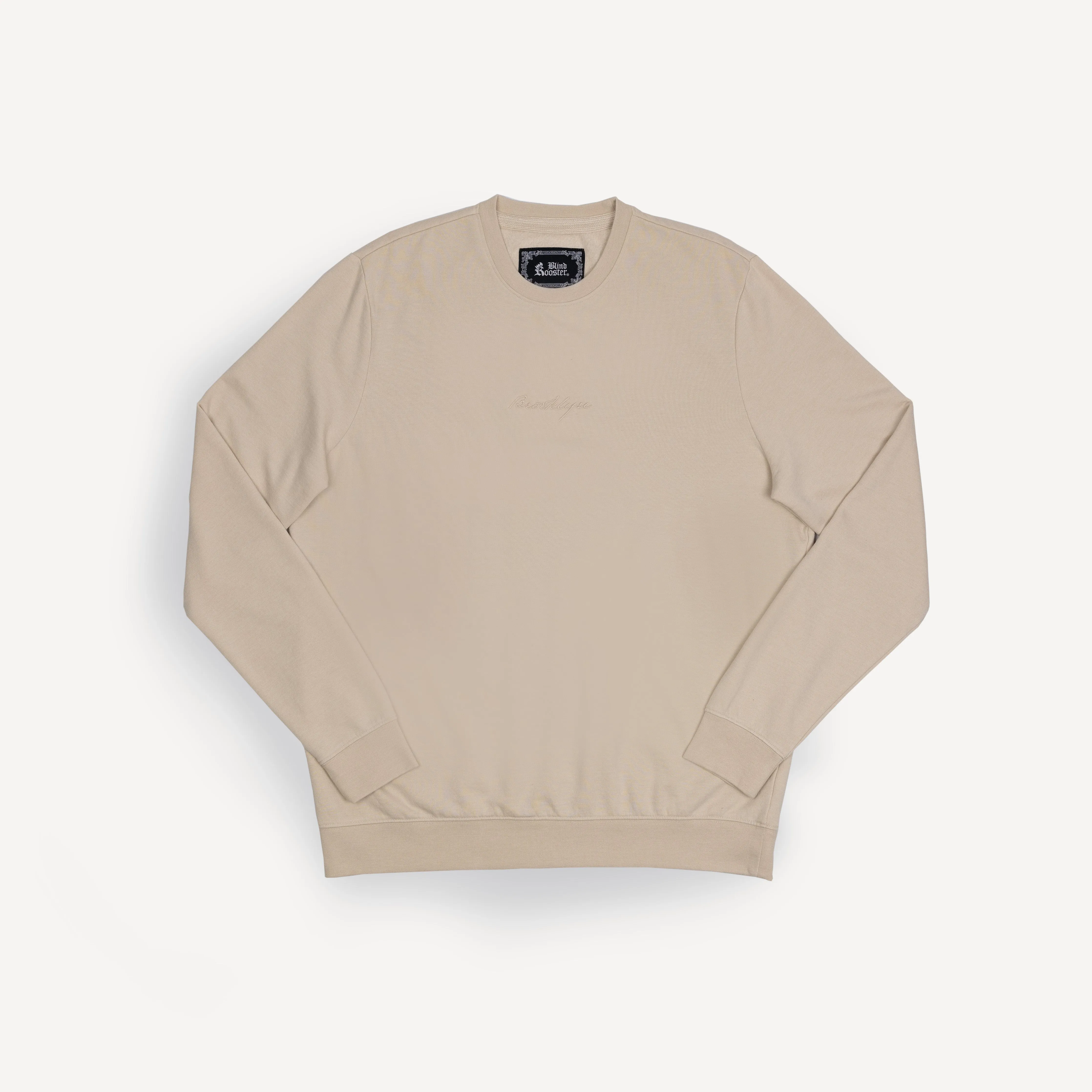 Acid Washed Crewneck Sweatshirt - Oatmeal / Brooklyn