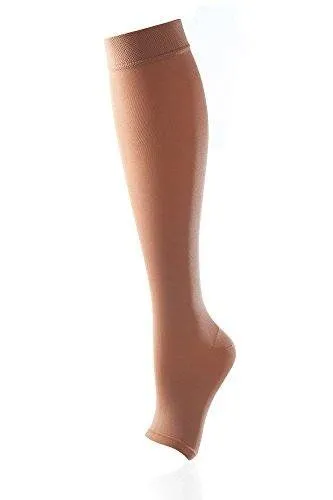 Activa Class 1 Below Knee Compression Stockings Open Toe Sand XXL