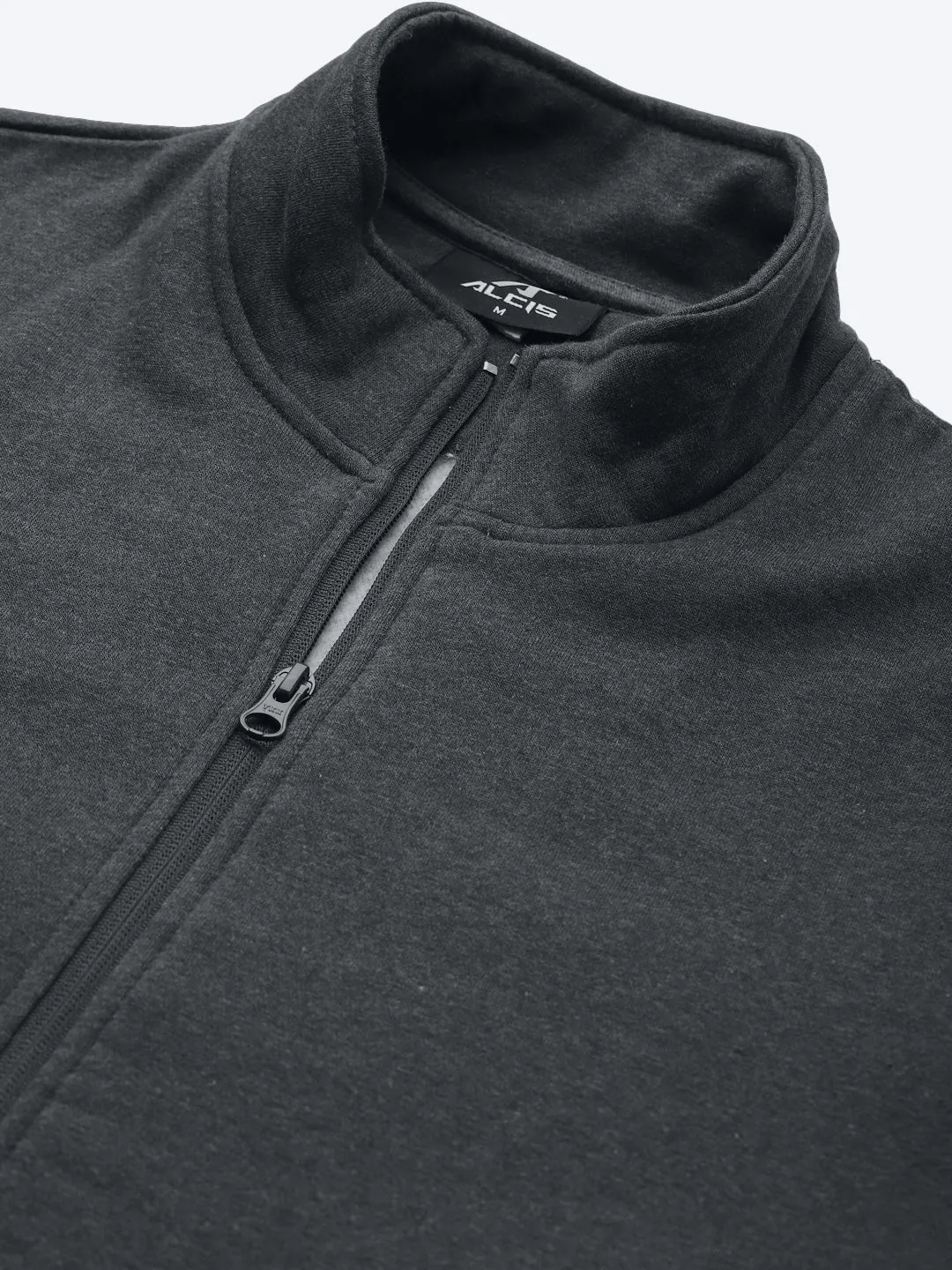 Alcis Men Grey Melange Solid Sweatshirt