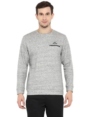 Alcis Men Solid Grey Sweatshirt