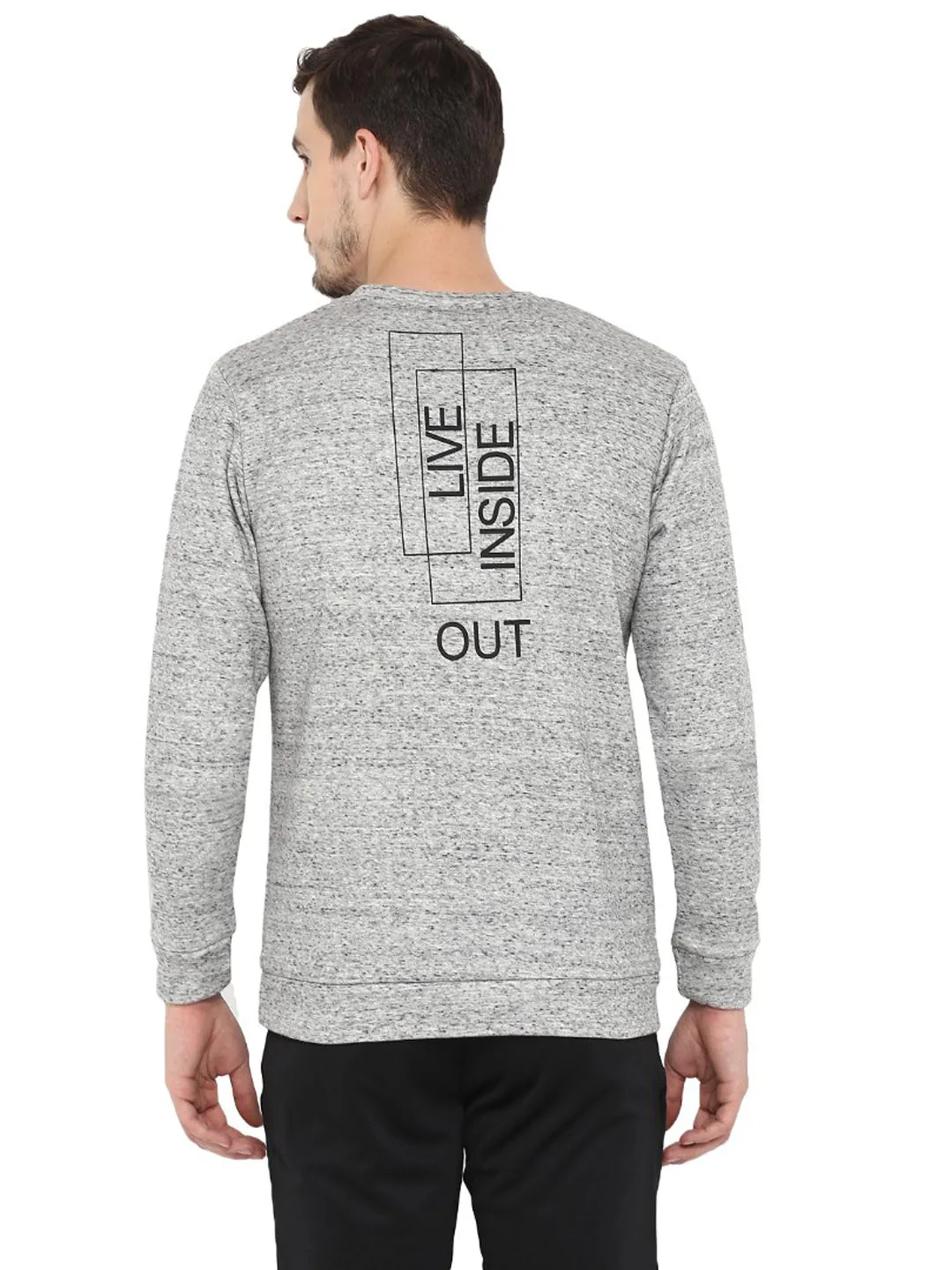 Alcis Men Solid Grey Sweatshirt