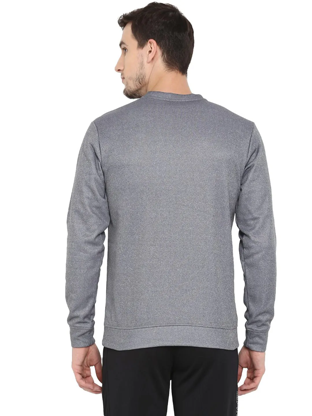 Alcis Men Solid Grey Sweatshirts
