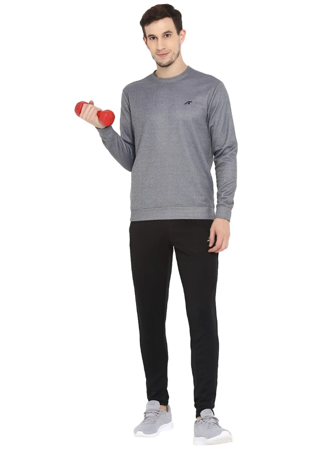 Alcis Men Solid Grey Sweatshirts