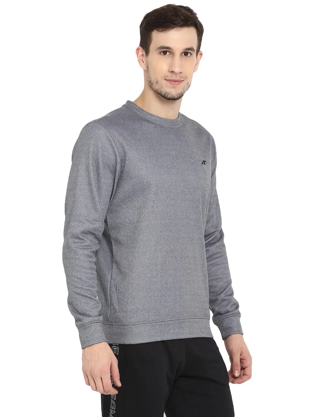 Alcis Men Solid Grey Sweatshirts