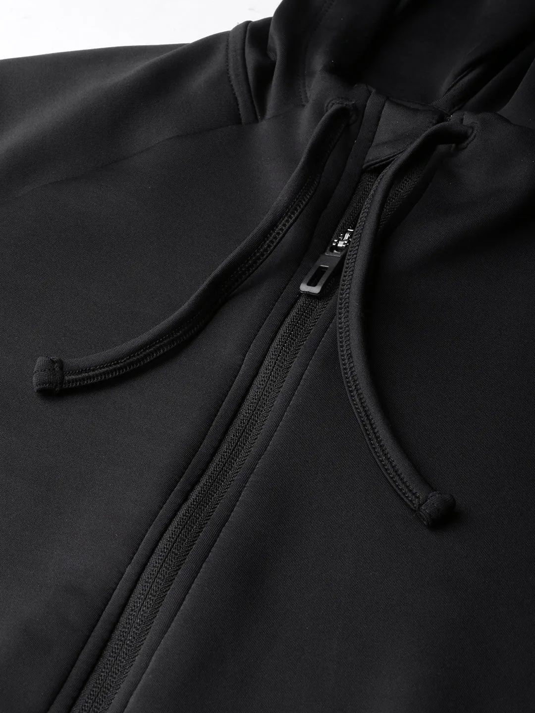 Alcis Women Black Solid Hooded Sweatshirt