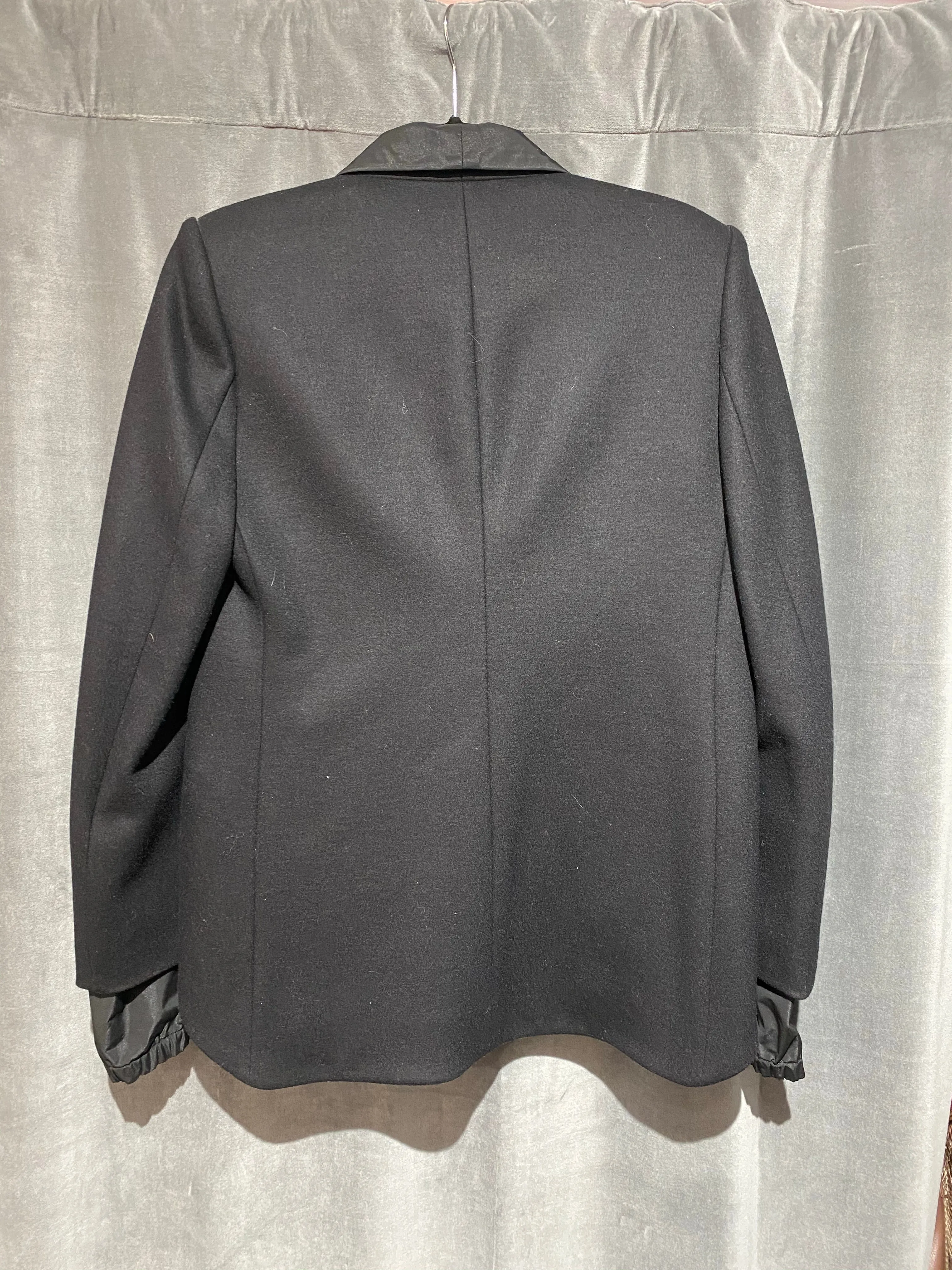 Alexander Wang Wool Blazer with Nylon Lapel and Cuffs