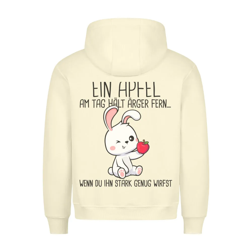 Apfel Hase - Hoodie Unisex Rückendruck