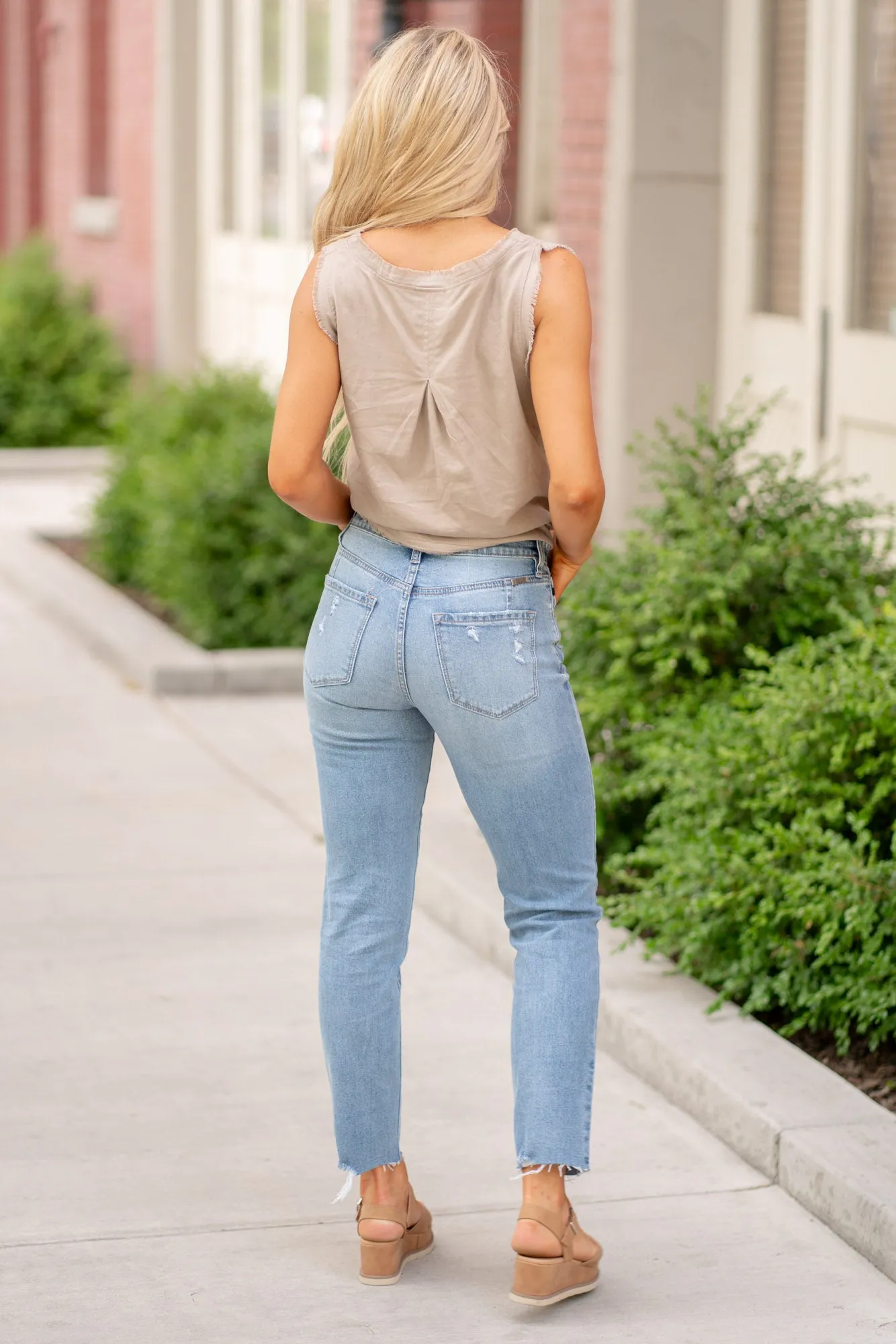Ariana High Rise Straight Jeans