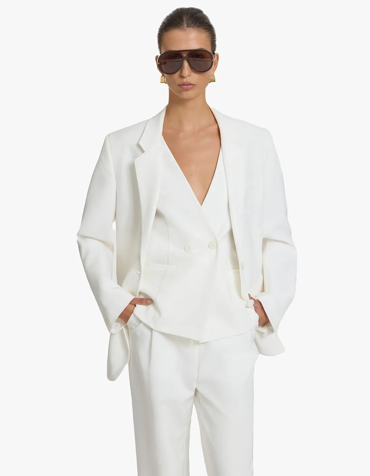 Atonement Blazer - White Wash