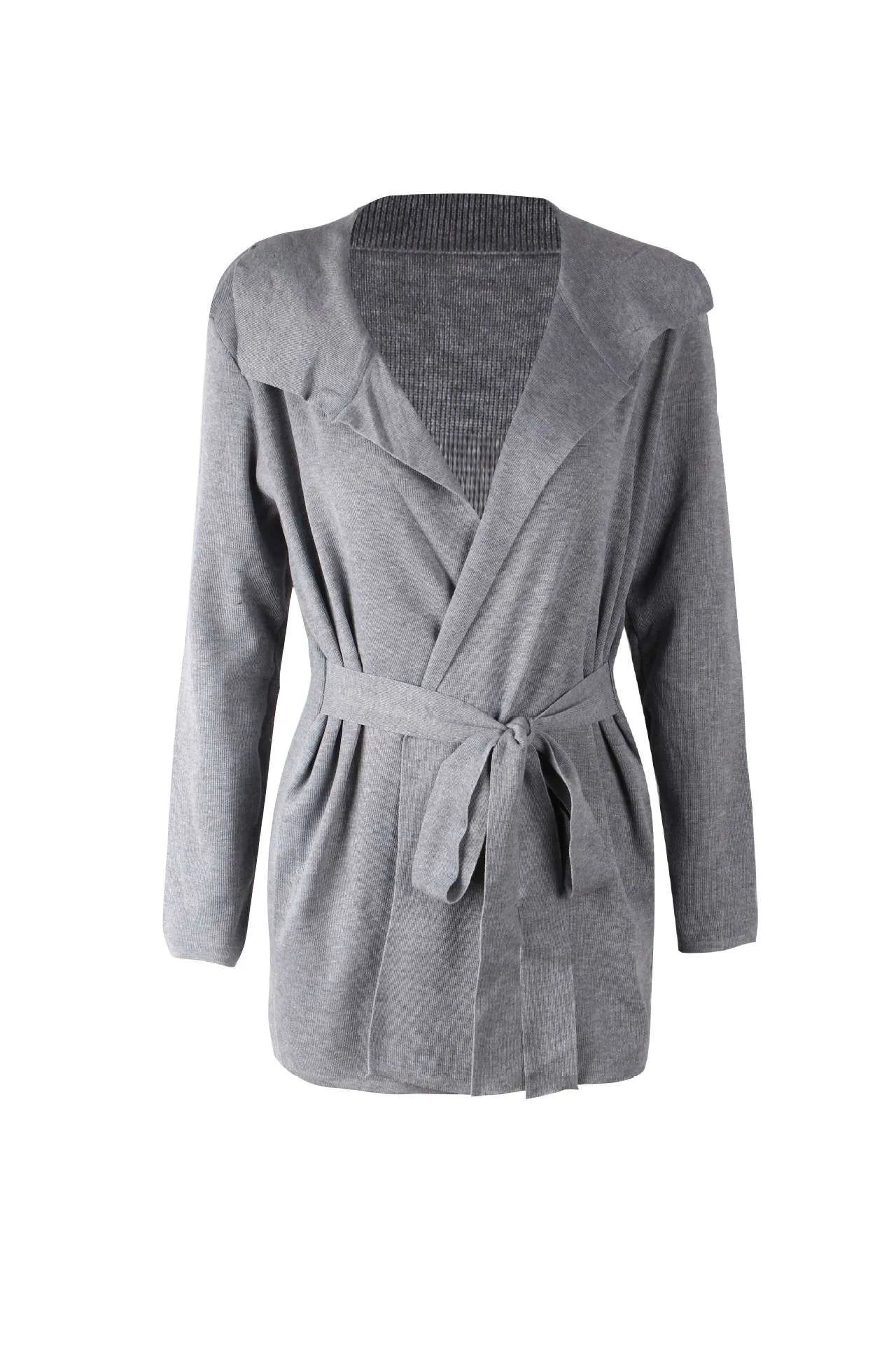 Autumn and Winter Sweater Cardigan Coat Sweater Straps Shirt Women's Clothing