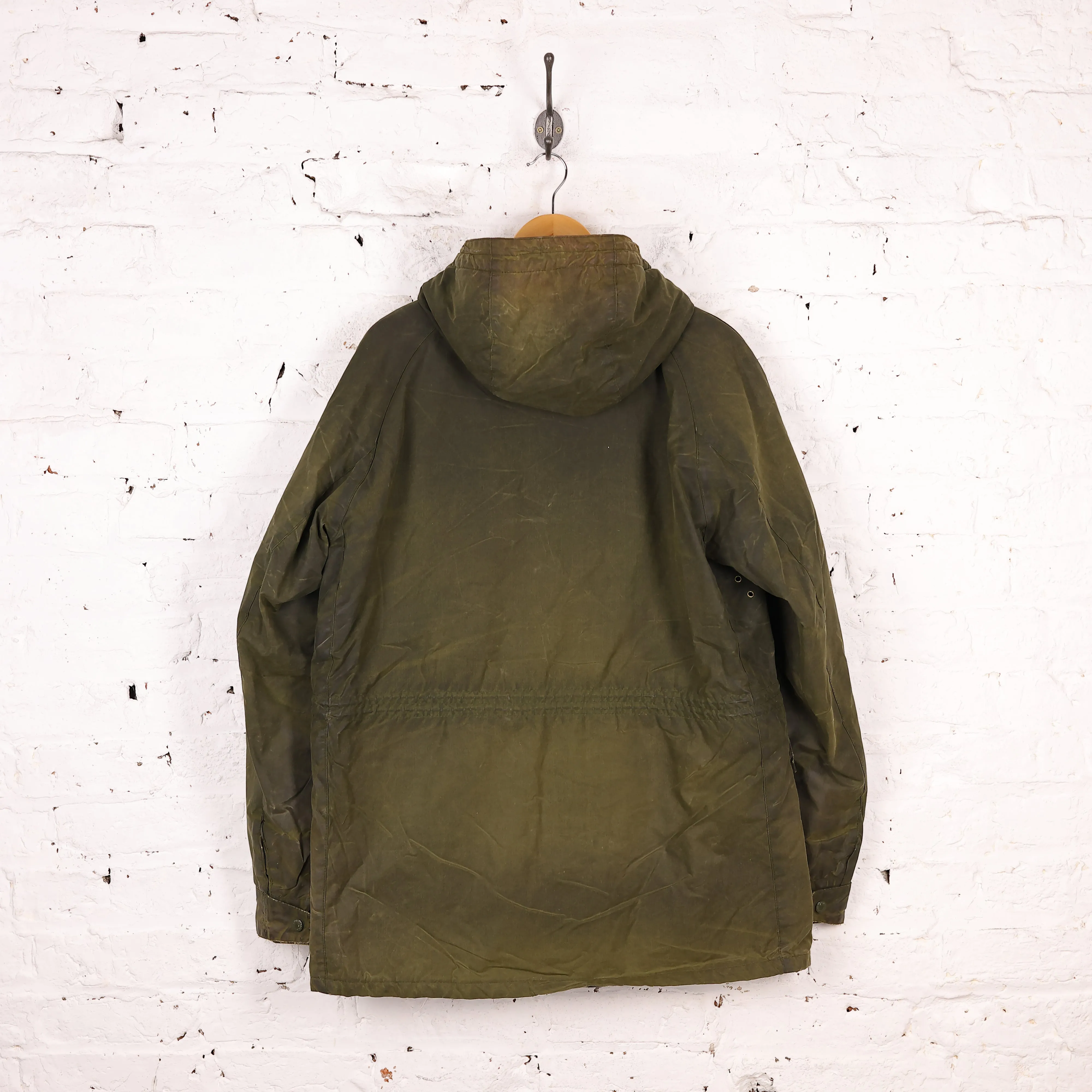 Barbour Brindle Wax Jacket Coat - Green - XL