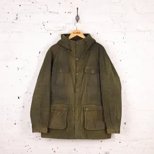 Barbour Brindle Wax Jacket Coat - Green - XL