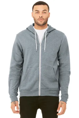 BELLA CANVAS  Unisex Sponge Fleece Full-Zip Hoodie. BC3739 Athletic Heather