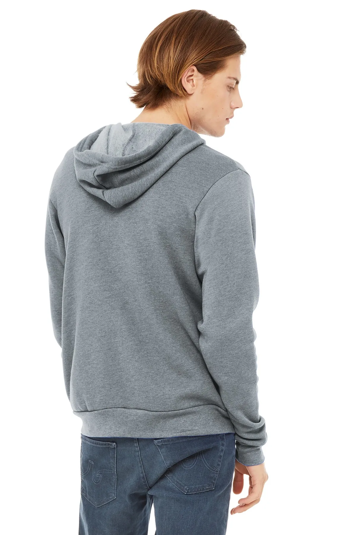 BELLA CANVAS  Unisex Sponge Fleece Full-Zip Hoodie. BC3739 Athletic Heather