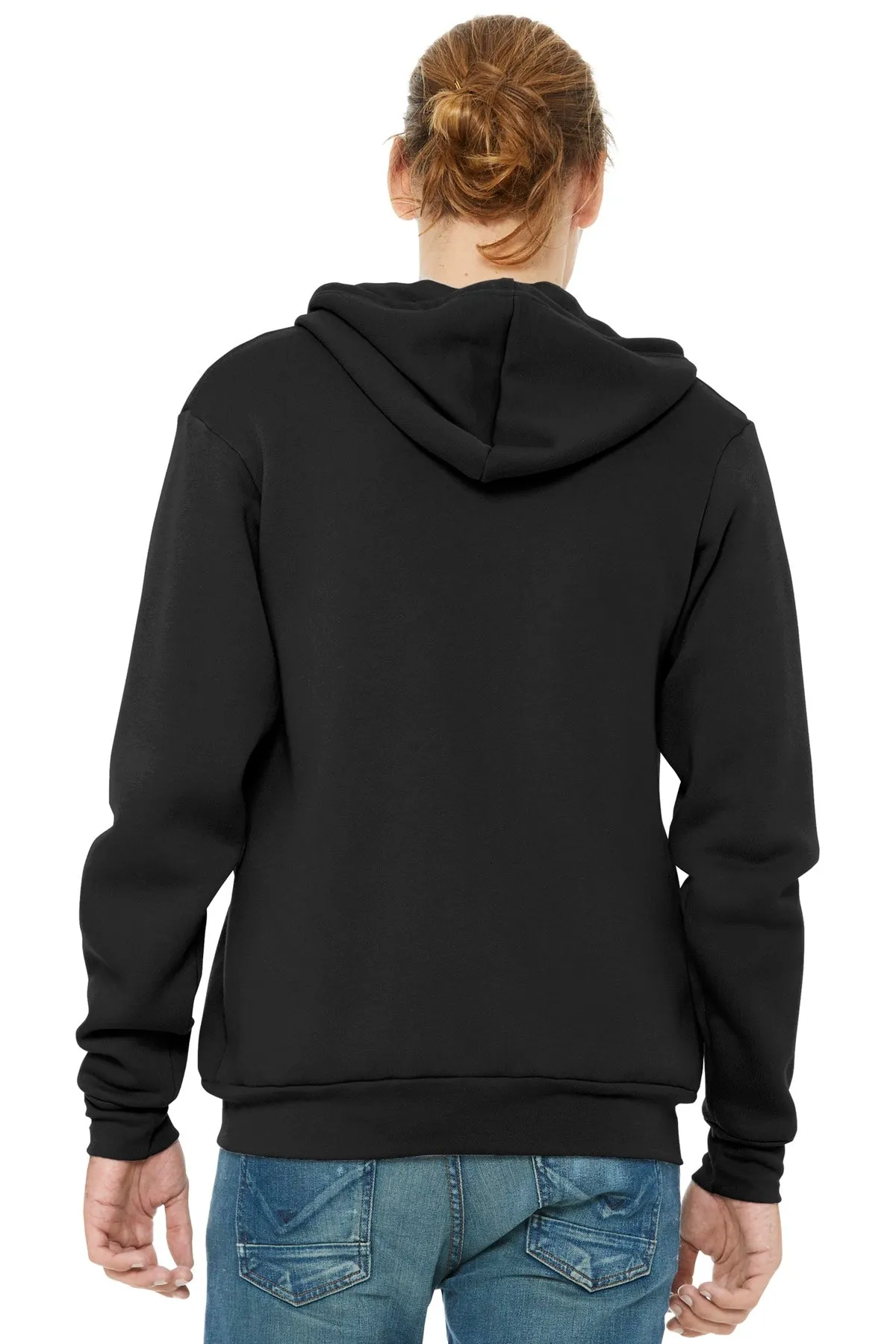 BELLA CANVAS  Unisex Sponge Fleece Full-Zip Hoodie. BC3739 Black