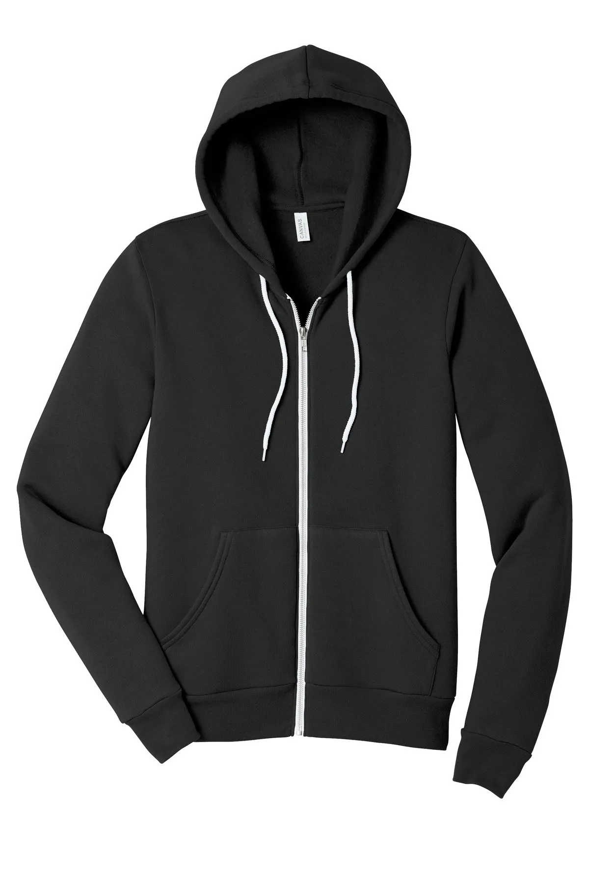 BELLA CANVAS  Unisex Sponge Fleece Full-Zip Hoodie. BC3739 Black