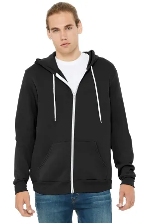 BELLA CANVAS  Unisex Sponge Fleece Full-Zip Hoodie. BC3739 Black