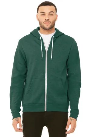 BELLA CANVAS  Unisex Sponge Fleece Full-Zip Hoodie. BC3739 Heather Forest