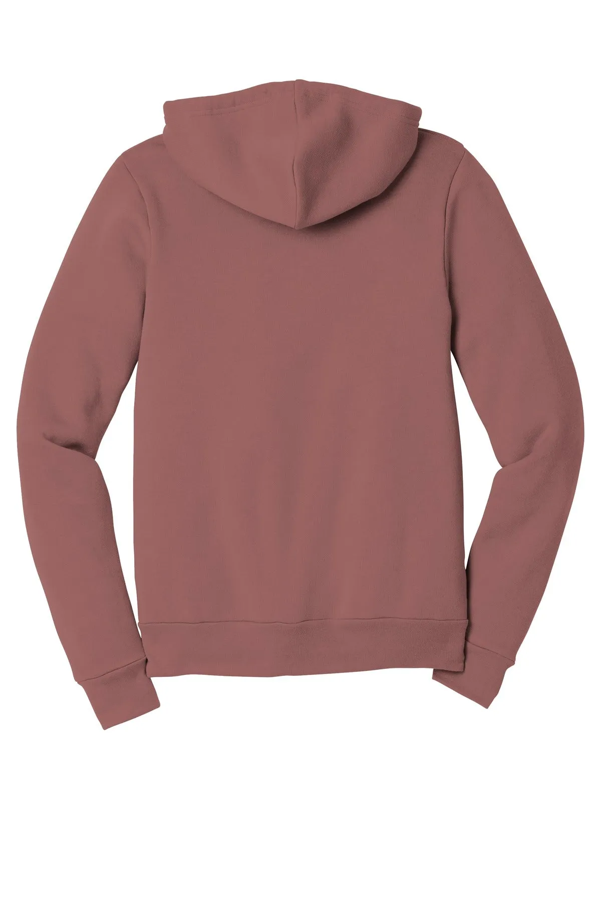 BELLA CANVAS  Unisex Sponge Fleece Full-Zip Hoodie. BC3739 Mauve