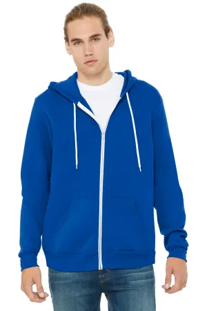 BELLA CANVAS  Unisex Sponge Fleece Full-Zip Hoodie. BC3739 True Royal