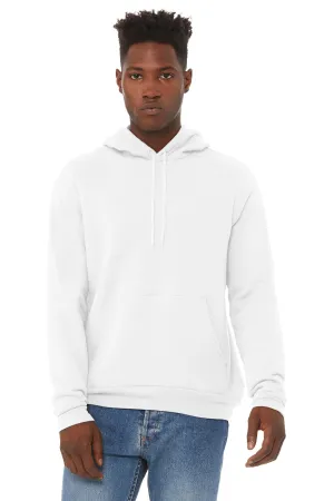 BELLA CANVAS  Unisex Sponge Fleece Pullover Hoodie. BC3719 DTG White