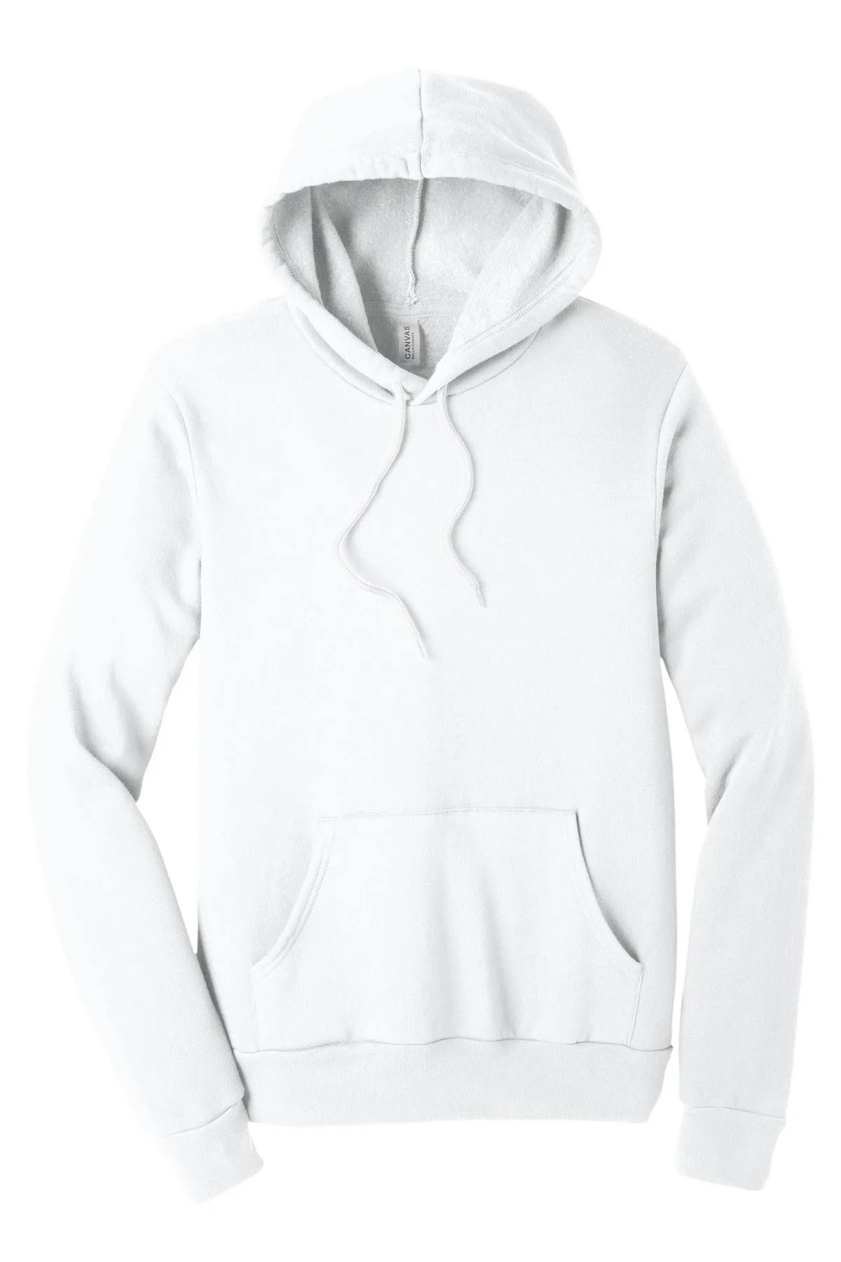 BELLA CANVAS  Unisex Sponge Fleece Pullover Hoodie. BC3719 DTG White