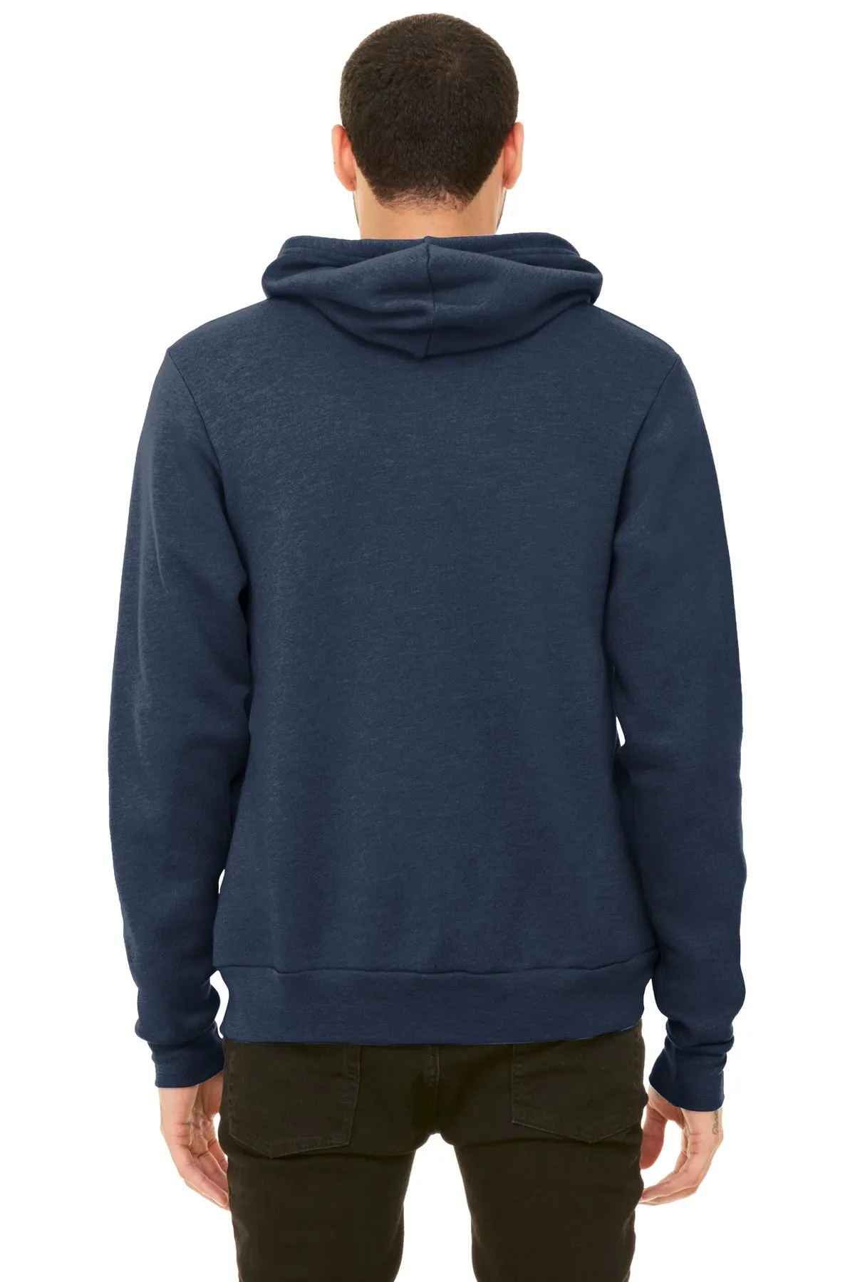 BELLA CANVAS  Unisex Sponge Fleece Pullover Hoodie. BC3719 Heather Navy