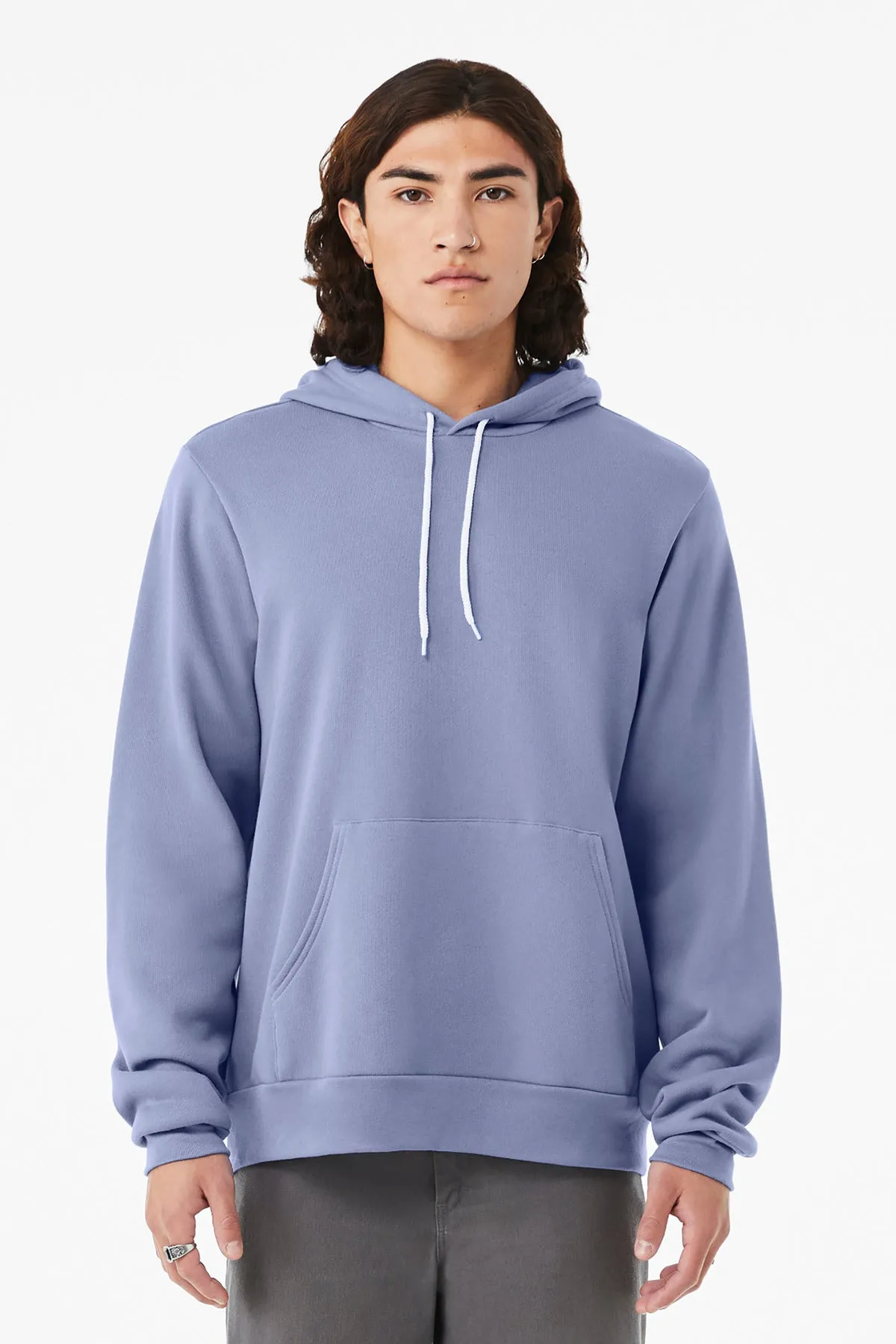 BELLA CANVAS  Unisex Sponge Fleece Pullover Hoodie. BC3719 Lavender Blue