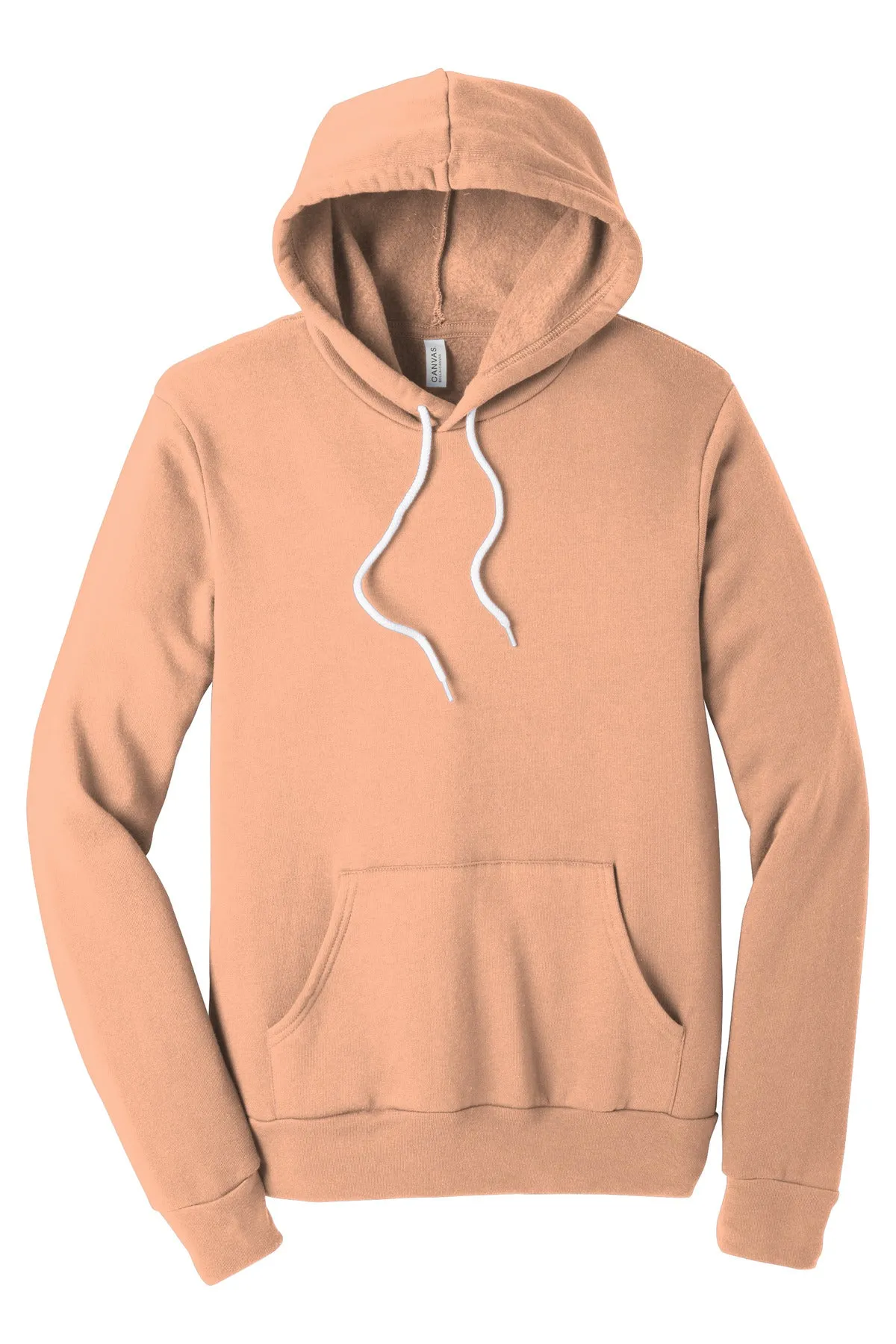 BELLA CANVAS  Unisex Sponge Fleece Pullover Hoodie. BC3719 Peach