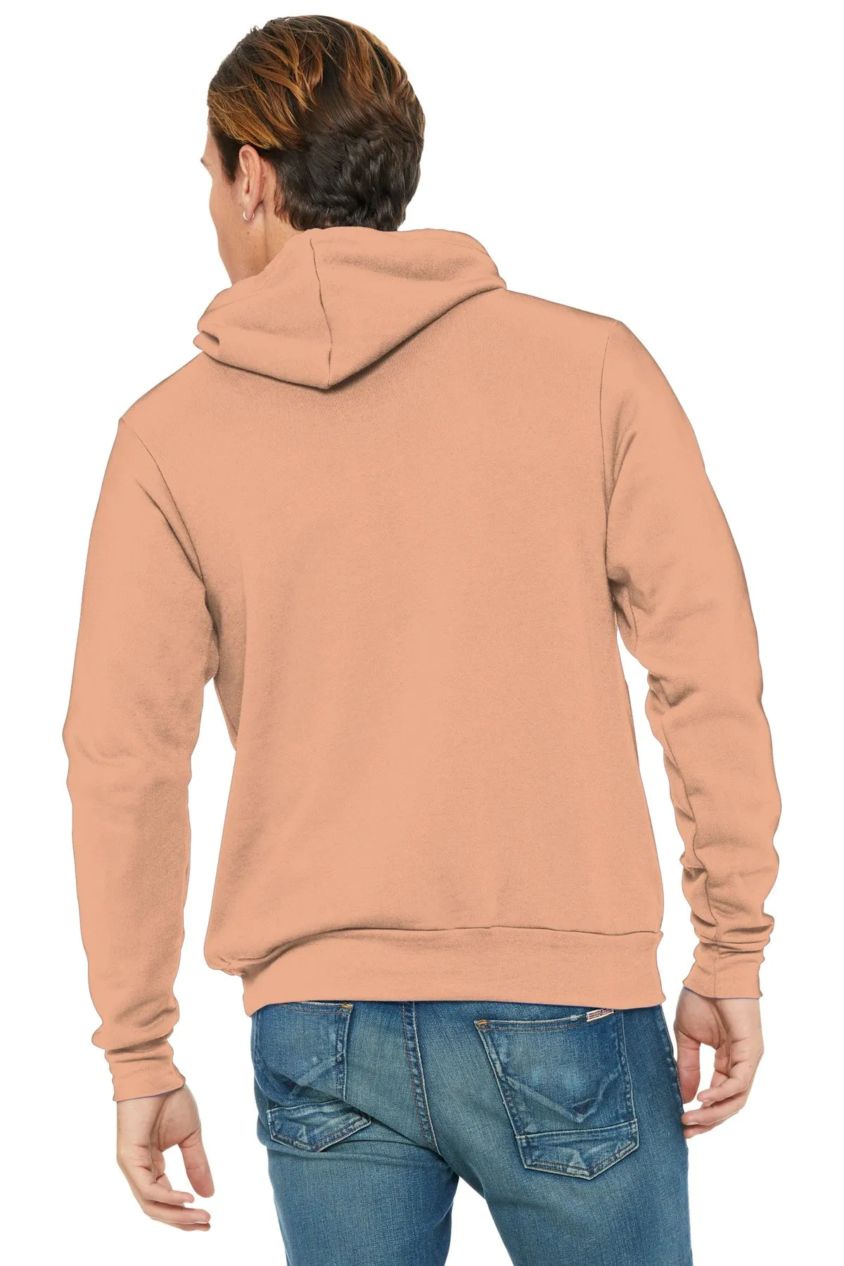 BELLA CANVAS  Unisex Sponge Fleece Pullover Hoodie. BC3719 Peach