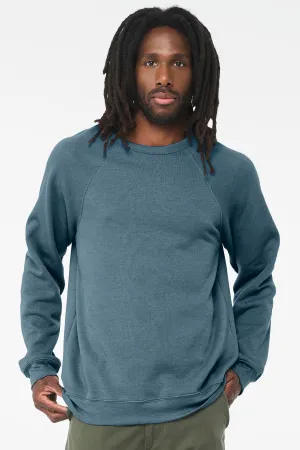 BELLA CANVAS  Unisex Sponge Fleece Raglan Sweatshirt. BC3901 Heather Deep Teal